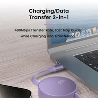USB C a USB C 240W PD Cable de cargador retráctil Cable de datos de carga y sincronización rápida para iPhone 15 Pro Max para MacBook y portátil