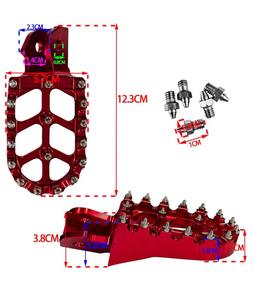 พักเท้าอะลูมิเนียม CNC สำหรับรถมอเตอร์ไซค์วิบาก พร้อมหมุดเปลี่ยนได้ สำหรับ Sur-ron Light Bee และ Honda CRF150F/230F - Product Image 2