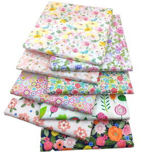 Nouveau lot de 8 pièces de tissu sergé en pur coton imprimé rose, prêt à l'emploi pour le patchwork et les travaux manuels - Product Image 2