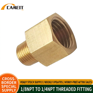 Kit d'adaptateurs réducteurs NPT en laiton H62, 4 tailles (1/8, 1/4, 3/8, 1/2), raccord hexagonal mâle-femelle pour tuyaux, 30 MPa, réparation industrielle et automobile - Product Image 2
