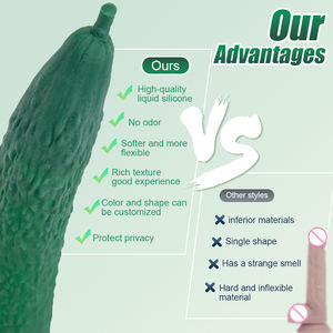 Großhandel Niedliche Gemüse-Dildos Obst-Gemüse-Masturbationsspielzeuge Aubergine Gurke Gemüse-Dildo für Frauen-<span class=keywords><strong>Masturbation</strong></span> - Product Image 4