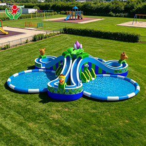 <span class=keywords><strong>Tobogán</strong></span> Acuático Inflable con Diseño de Animales del Zoológico, <span class=keywords><strong>Tobogán</strong></span> Acuático Inflable Multicarril para Parques Acuáticos de Verano, Proveedor Mayorista - Product Image 4
