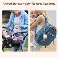 Étui de rangement portable en silicone pour sucette avec logo personnalisé, motif étoiles, 3,7 pouces, avec cordon extensible, pour fille et garçon