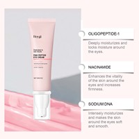 Crème Contour des Yeux au Peptide Rose avec ADN de Sodium et Niacinamide Éclaircissante et Raffermissante pour les Cernes et les Poches – Marque Blanche