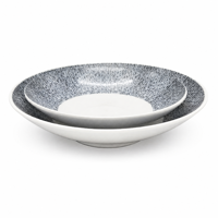 Service de vaisselle en mélamine à carreaux bleu-gris, ensemble incassable d'assiettes, bols et plateaux pour restaurant, fête, repas quotidiens, sûr et conforme CE