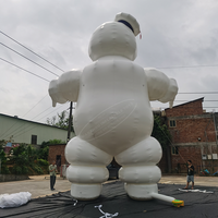 Ballon gonflable Stay Puft Marshmallow Man Ghostbusters, publicité personnalisée de dessin animé avec ventilateur intégré pour les décorations d'Halloween