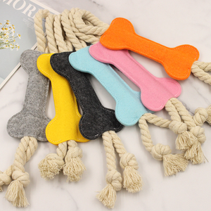 Produsen Grosir Tahan Lama Merasa Anjing Mengunyah Mainan Bulu Dikepang Tali Bentuk Tulang Bulu Hewan Peliharaan Sikat Gigi Mainan Mengunyah Mainan - Product Image 6