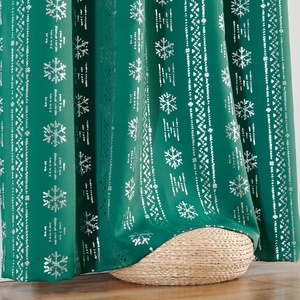 <span class=keywords><strong>Cortinas</strong></span> Opacas con Estampado Dorado y Plateado para Navidad, <span class=keywords><strong>Cortinas</strong></span> para Hoteles y Salones de Banquetes, Diseño Personalizado, Forro Térmico, Fabricante de Grado Profesional - Product Image 3