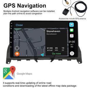 Pantalla Android 14 para Mercedes Benz Clase C C180 C200 260 C300, Radio para Auto, Reproductor Multimedia de Video, Android Auto, CarPlay, Navegación - Product Image 6