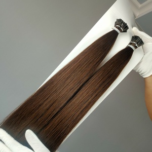 Extensions de cheveux naturels russes 100 % bruts, double épaisseur, cuticules alignées, à kératine, pointes en U et I, vente en gros - Product Image 5