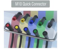 Mini PVC M10 3 broches prise rapide type soudure moulé avec câble connecteur étanche pour équipement automatique