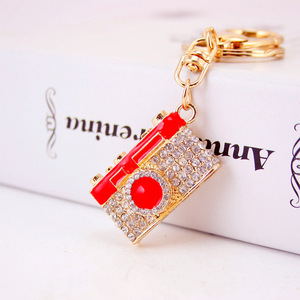 Cross-Border Fashion Cute Camera Keychain Metal Pendant Craft Small Gift Key Chain 276