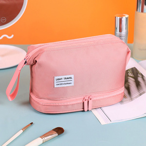 Hot Bán Công Suất Lớn Hai Lớp Mỹ Phẩm Lưu Trữ Túi Polyester Cầm Tay Cho Vệ Sinh Cá Nhân Túi Dây Kéo Kẹo Khô Ướt <span class=keywords><strong>Separatio</strong></span> - Product Image 4