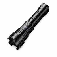 Lampe torche LED blanche 5W, lumière puissante, rechargeable, longue durée de vie de la batterie, utilisation domestique, extérieure, résistante aux chutes, zoomable, portable