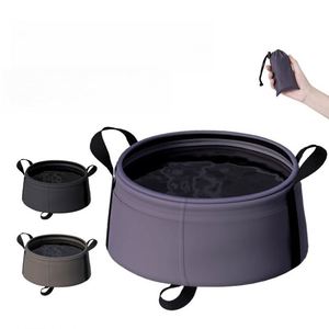 Lavabo de voyage pliable portable, bol pliable pour le lavage des pieds et du visage en extérieur, évier de camping léger pour cadeaux promotionnels - Product Image 2