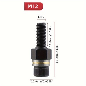 Inserts filetés métriques M3 M4 M5 M6 M8 M10 M12, entraînement à douille droite, finition oxyde noir, pour l'industrie générale des métaux - Product Image 5