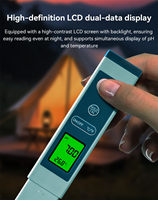 Medidor Digital de pH y EC Portátil, Precisión de 0.1pH, Bajo Consumo, Batería AAA, Pantalla LCD, Tipo Pluma, para Acuarios