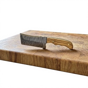 Cuchillo de Supervivencia y Caza de Acero de Damasco Forjado a Mano, Hoja Fija Mini Tipo Drop Point, Mango de Madera, Grado Industrial, para Revendedores OEM 58/60 - Product Image 2