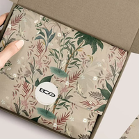 Papier de soie personnalisé avec impression couleur, logo de marque personnalisé pour l'emballage de vêtements, d'emballages cadeaux, d'autocollants pour bougies, utilisation industrielle