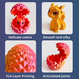 Luckykoo Originality3D Printed Dragon <b>Egg</b> <b>Toy</b> Model Creative Decompression Movable Children's Animal & Dinosaur Product - Product Image 4