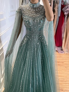 Serene Hill LA73756 Abito da Sera di Lusso in Tulle con Collo Alto e Perline Color Caramello, Linea A con Mantella per Occasioni Speciali 2026 - Product Image 4