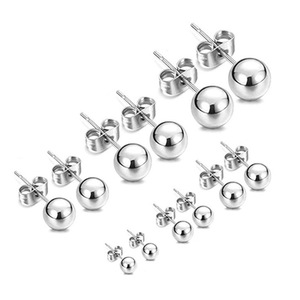 0.8MM 316L Ball <b>Stud</b> | 20G Stainless Steel 18K PVD Gold Plated, Rose Gold & <b>Silver</b> Earrings | Waterproof Hypoallergenic, Durable - Product Image 2