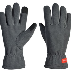 Guantes de dedo largo de lana Boulder, compatibles con pantalla táctil, cálidos, para exteriores, unisex, color gris - Product Image 1
