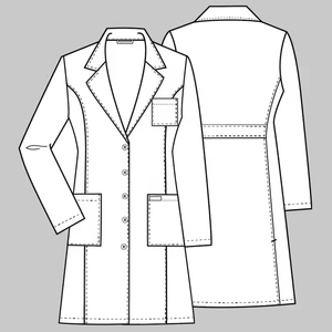 Venta al por mayor precio directo de fábrica mujeres blanco puro bata de laboratorio Hospital uniforme médico estudiantes universitarios abrigos médico enfermera uniforme - Product Image 5