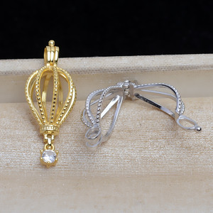 Colgante de Plata S925 con Forma de Jaula de Pájaro y Calabaza, No Poroso, Cuentas de 8mm y 10mm, Diadema Femenina, Accesorio para Manualidades, Colgantes Finos, Dijes 5100 - Product Image 1