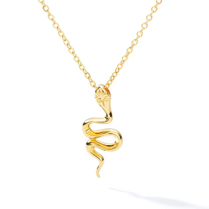 Viking Sieraden Roestvrij Staal Gouden Hanger Ketting Snake Hanger Ketting Sieraden Voor Mannen