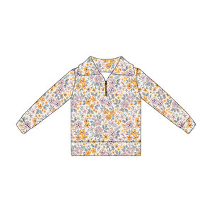 Précommande – Haut à manches longues pour filles avec fermeture éclair et motifs floraux – Nouvelle collection de vêtements de boutique à la mode – Vente en gros – Prix d'usine pour enfants – Vêtements d'automne - Product Image 3