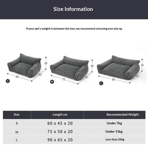 Universelles Haustier-Sofa-Bett für Hunde & Katzen Abnehmbarer Waschbarer Bezug Für Alle Jahreszeiten Polyester-Material - Product Image 6