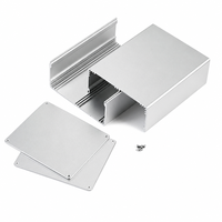 Contenitore in Alluminio Estruso 120x103x130mm, Scatola di Controllo con Pannello Frontale Avvitabile, Grado di Protezione IP54, Colore Argento