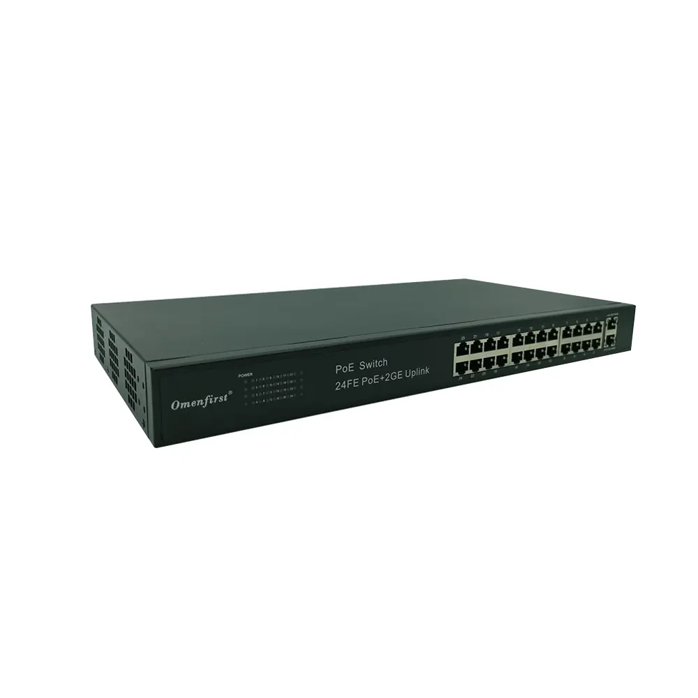 Hot Koop Ondersteuning Server 24 Port Full Gigabit Enterprise L2 Beheerd Ethernet Poe Switch Met Sfp Uplink