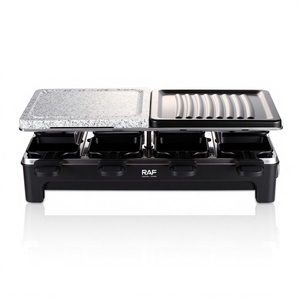 Machine à griller le fromage RAF, Parrilla De Queso, 1500W, <span class=keywords><strong>raclette</strong></span> pour 8 personnes avec plaque en pierre pour les fêtes en famille - Product Image 3