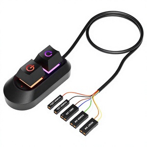 Desktop <b>computer</b> external switch and restart button, internet cafe <b>computer</b> power extension <b>cable</b>,start/power on/off button L742 - Product Image 1