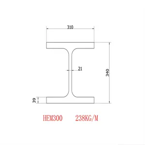 H型钢规格HE300M 340X310X21X39 S235JR /S355JR重型起重机