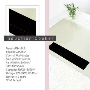 Placa de Inducción de 2 Quemadores con Control Deslizante Invisible - Product Image 6