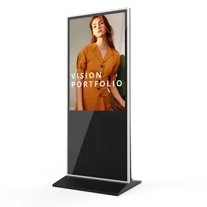 Quiosco de pie para suelo, monitor de pantalla táctil Vertical de 55 pulgadas, pantalla Digital de señalización, tótem interactivo, reproductor de publicidad LCD, 32, 43, 49, 65