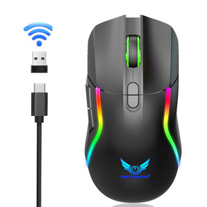 เซอร์โคเตสเมาส์เกมมิ่ง 2.4G ไร้สายโหมดคู่ประเภท C RGB แสง 7 ปุ่มโฟโตอิเล็กทริคสำหรับแล็ปท็อปคอมพิวเตอร์สำหรับใช้ในสำนักงาน - Product Image 3