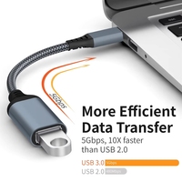 Benutzerdefiniertes Logo-Paket 5GB USB-C Ladekabel USB-C auf 3.0 Buchse 60W Kabel OTG Verlängerungskabel für Computer-Flash-Laufwerk