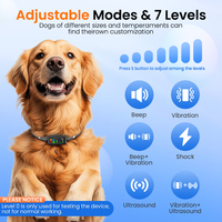 Großhandel Custom Ultraschall Hund Anti Bark Gerät Vibration Elektro schock Stop Barking Trainings halsband mit zwei Sensoren