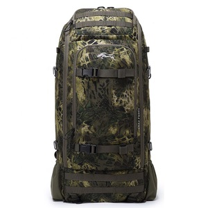 Sac à dos de chasse Gaf 60L en nylon camouflage avec cadre en fibre de carbone, bretelles réglables, imperméable, pour sports de plein air et randonnée - Product Image 1