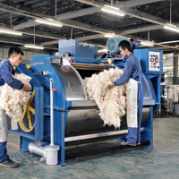 Laveuse industrielle horizontale pour couvertures en laine de mouton, équipement de nettoyage de laine de mouton