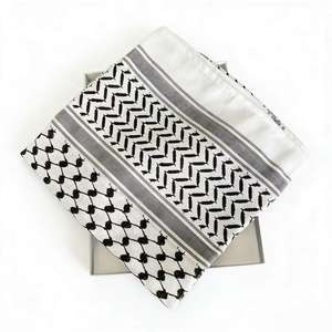 Pañuelos para la Cabeza de Poliéster a Cuadros Negros, Blancos y Rojos, de Alta Calidad, Ecológicos y Transpirables, para Adultos del Medio Oriente, para Todas las Estaciones - Product Image 2