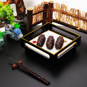 Service de table carré de style chinois avec motif floral pour la cuisine japonaise, plats de service pour les fêtes - Product Image 3