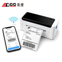 Imprimante d'étiquettes d'expédition thermique sans encre Edoo ED1080 4x6 pouces avec USB/WiFi 203/300 dpi pour autocollants de bordereaux e-commerce en stock