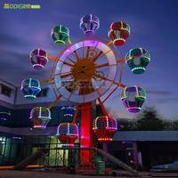 Grande roue miniature en acier de 15 m pour extérieur et intérieur, avec éclairage LED, pour événements de carnaval et parcs d'attractions