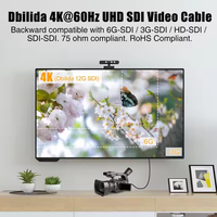 Câble coaxial BNC compatible HDTV 12G-SDI 4K 60Hz pour la surveillance de la tête Q9 et les signaux 3G-SDI