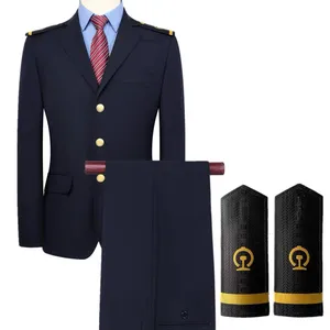 Trang Phục Chính Thức Phù Hợp Với Blazer Áo Sơ Mi Quần 3 Mảnh Bộ Tùy Chỉnh Lãnh Đạo Đồng Phục Bộ Đại Dương Thuyền Trưởng Chỉ Huy